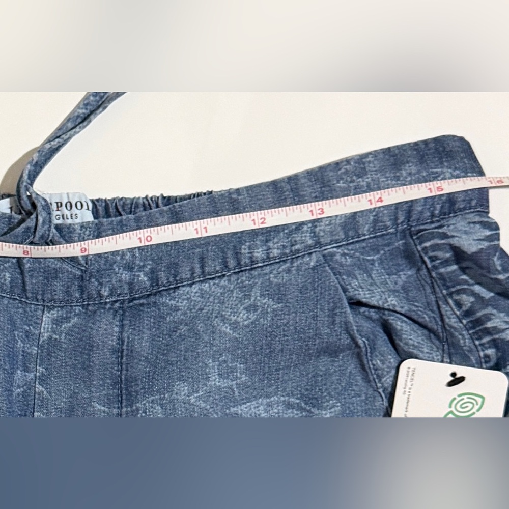 Liverpool Blue Floral Wide-Leg Cropped Pants - Picture 7 of 7